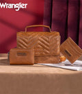 Wrangler Western 3-Piece Mini Crossbody Set — Saddle Color (Bag + Coin Wallet + Card Case) - Rooted & Reckless Co.