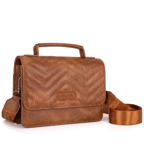 Wrangler Western 3-Piece Mini Crossbody Set — Saddle Color (Bag + Coin Wallet + Card Case) - Rooted & Reckless Co.
