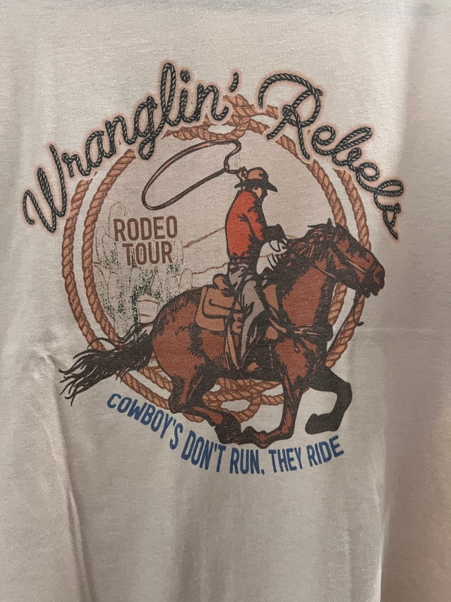 "Wranglin' Rebels" Western Graphic Tee — Jerzee 50/50 Sublimation Print Western Statement - Rooted & Reckless Co.