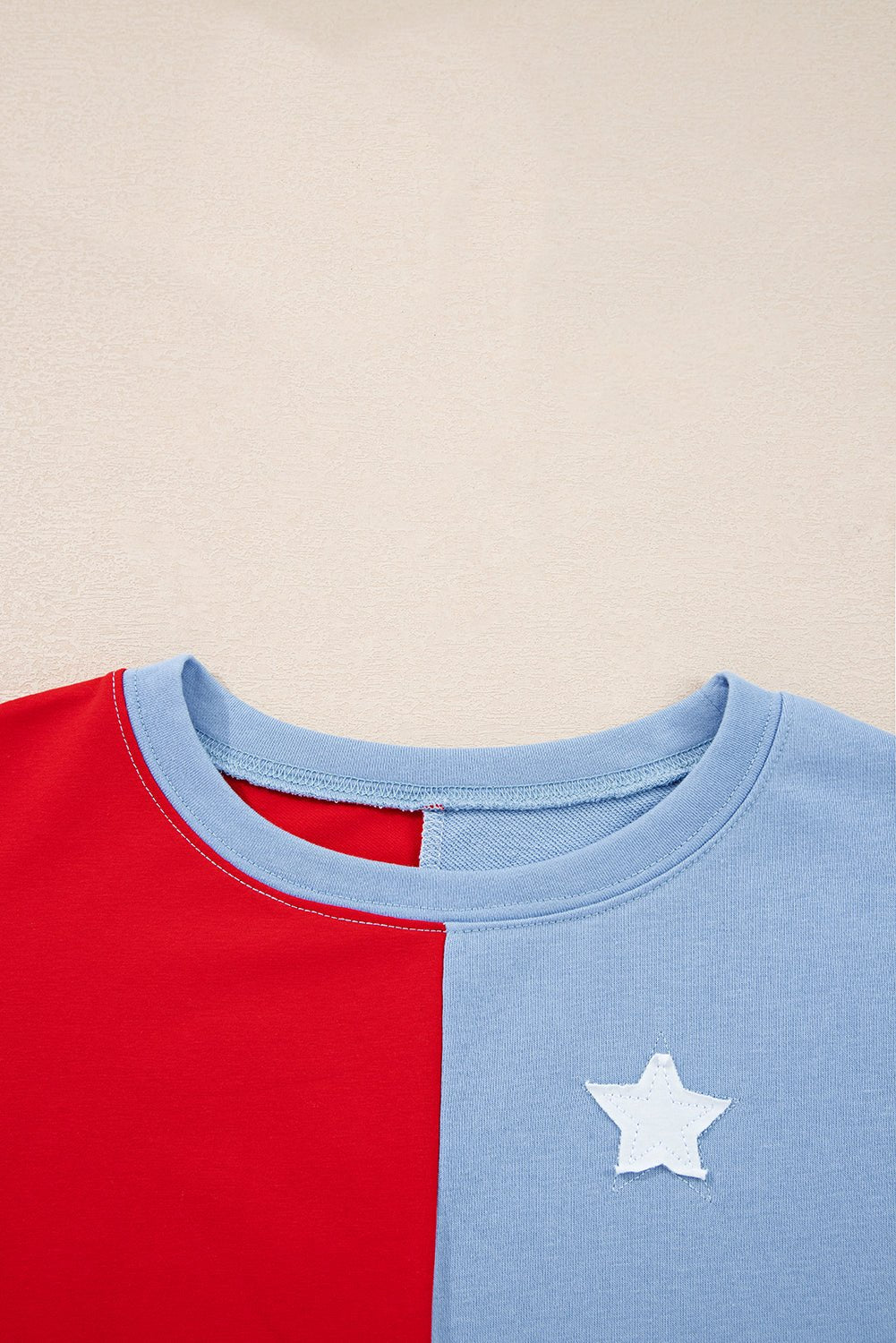 XX USA Flag Patchwork Drop Shoulder Oversize Sweatshirt - Rooted & Reckless Co.