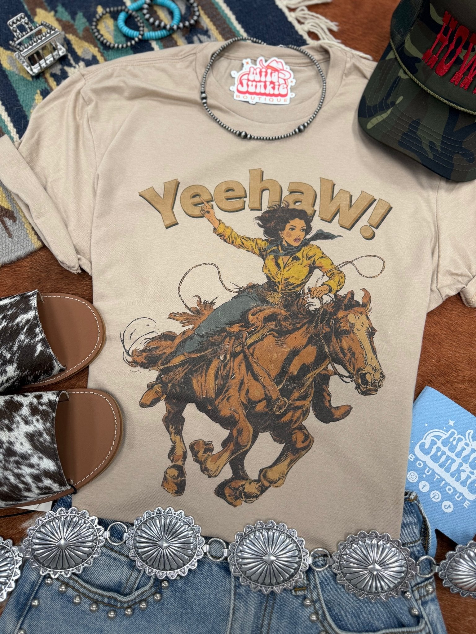 Yeehaw! Cowgirl Graphic Tee - Rooted & Reckless Co.