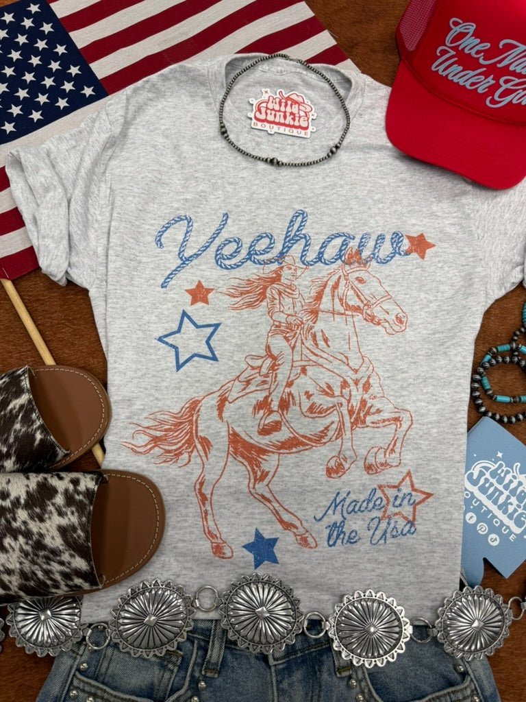 Yeehaw Rodeo Cowgirl Graphic Tee - Rooted & Reckless Co.