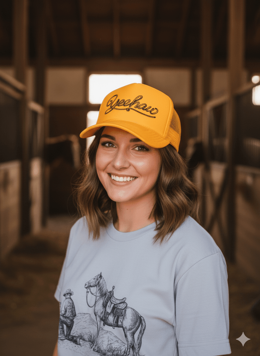 Yeehaw Twisted Rope Trucker Hat - Rooted & Reckless Co.