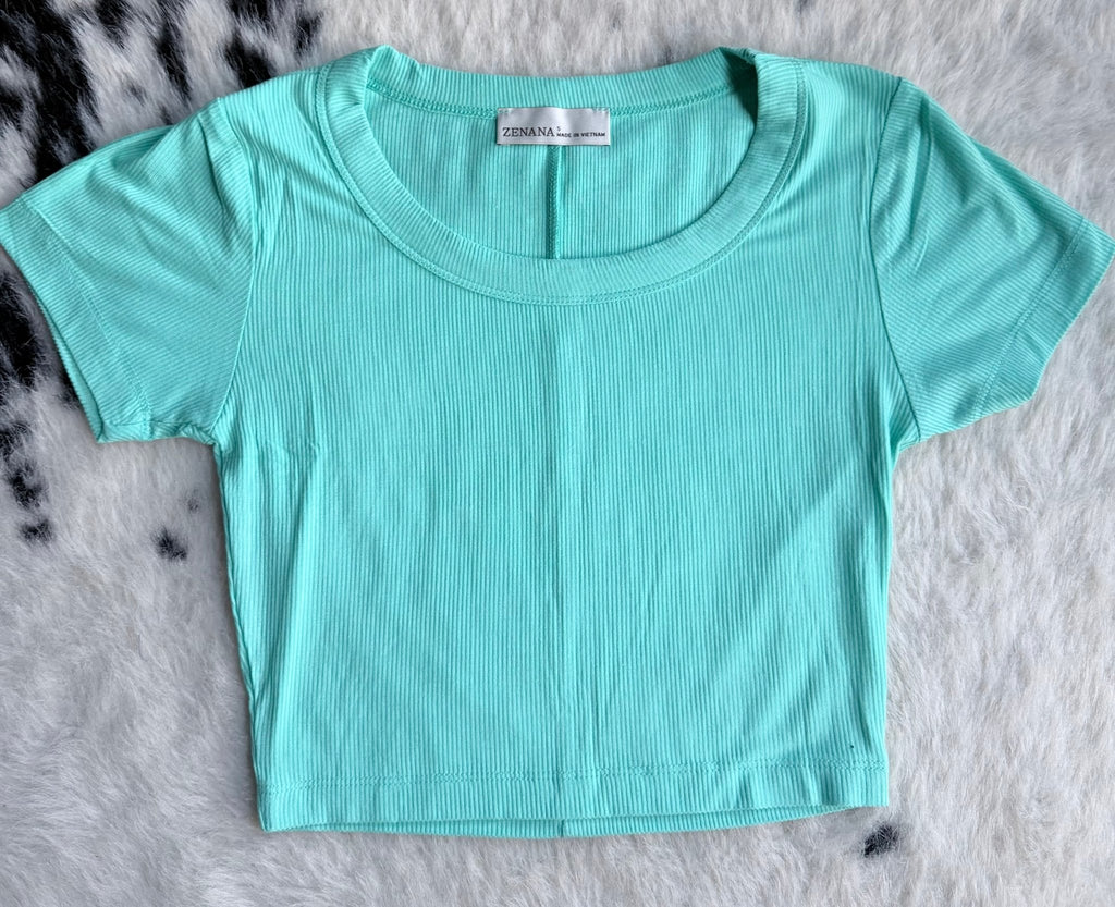 Zenana Crop Shirt - Rooted & Reckless Co.