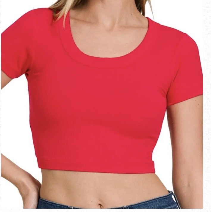 Zenana Crop Shirt - Rooted & Reckless Co.