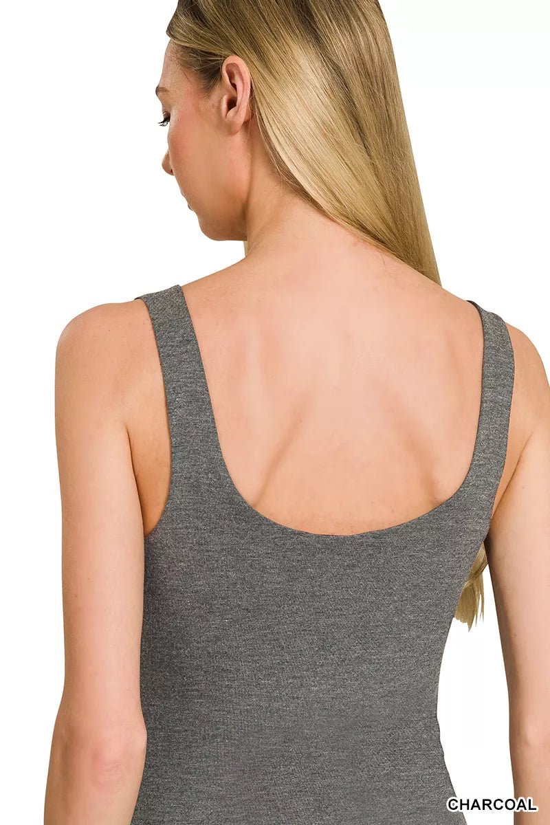 Zenana Double Layered Double Scoop Tank Top - Rooted & Reckless Co.