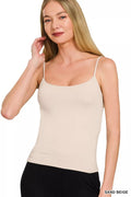 Zenana Double Layered Round Neck Spaghetti Cami - Rooted & Reckless Co.