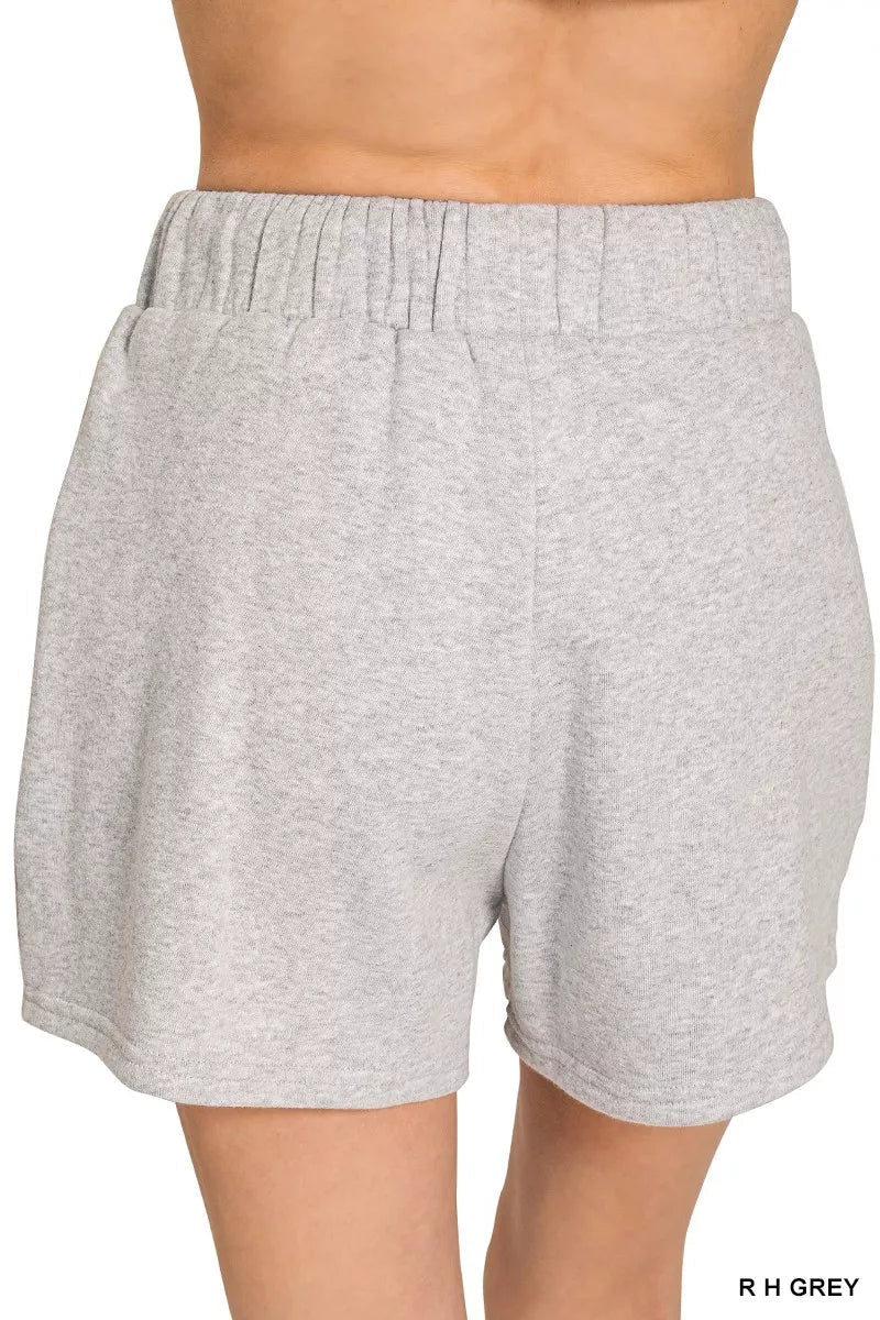 Zenana Fleece Long Sleeve Sweatshirts & Shorts Set - Rooted & Reckless Co.
