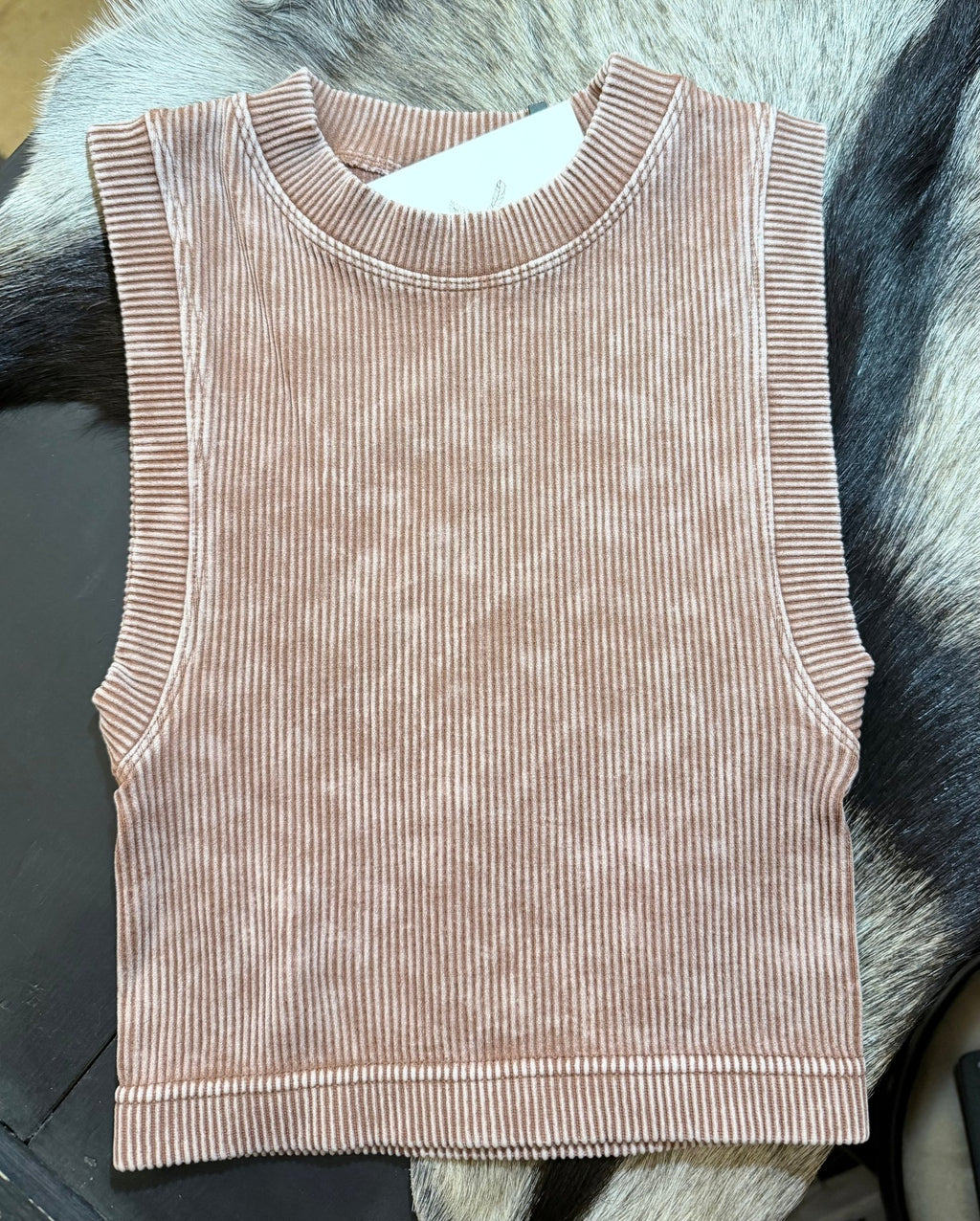 Zenana Mineral Wash Ribbed Tank - Rooted & Reckless Co.