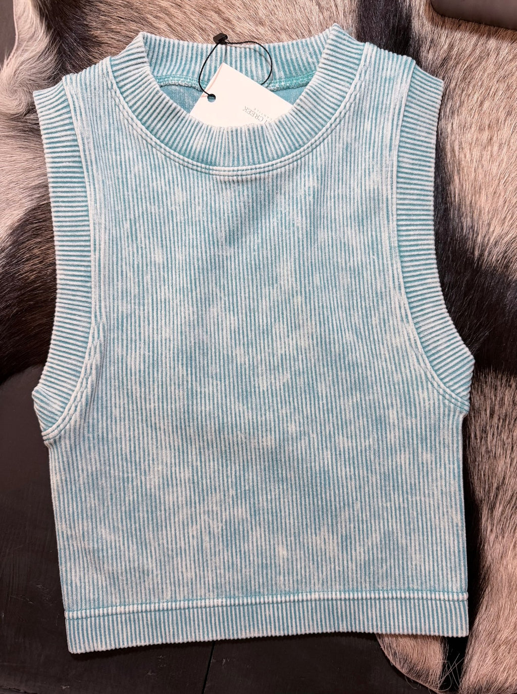 Zenana Mineral Wash Ribbed Tank - Rooted & Reckless Co.