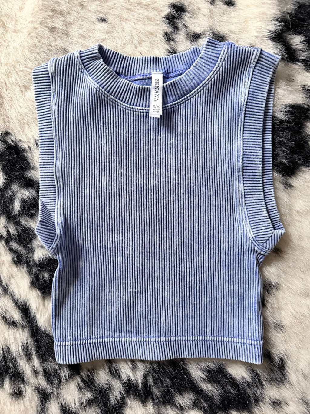 Zenana Mineral Wash Ribbed Tank - Rooted & Reckless Co.