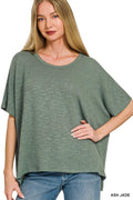 Zenana Oversized Slub Hacci Top - Rooted & Reckless Co.