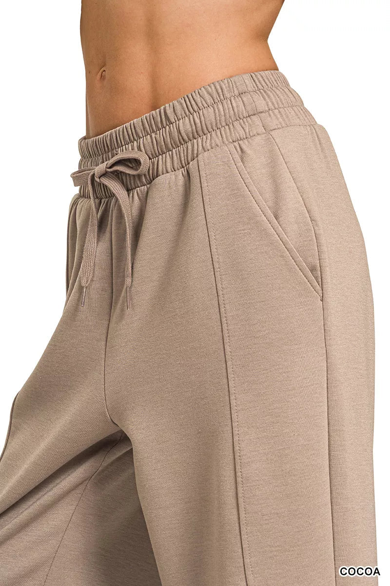 Zenana Scuba 3/4 Sleeve Pullover & Pants Set - Rooted & Reckless Co.