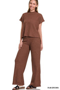 Zenana Sweater Boxy Top & Long Pants Set - Rooted & Reckless Co.