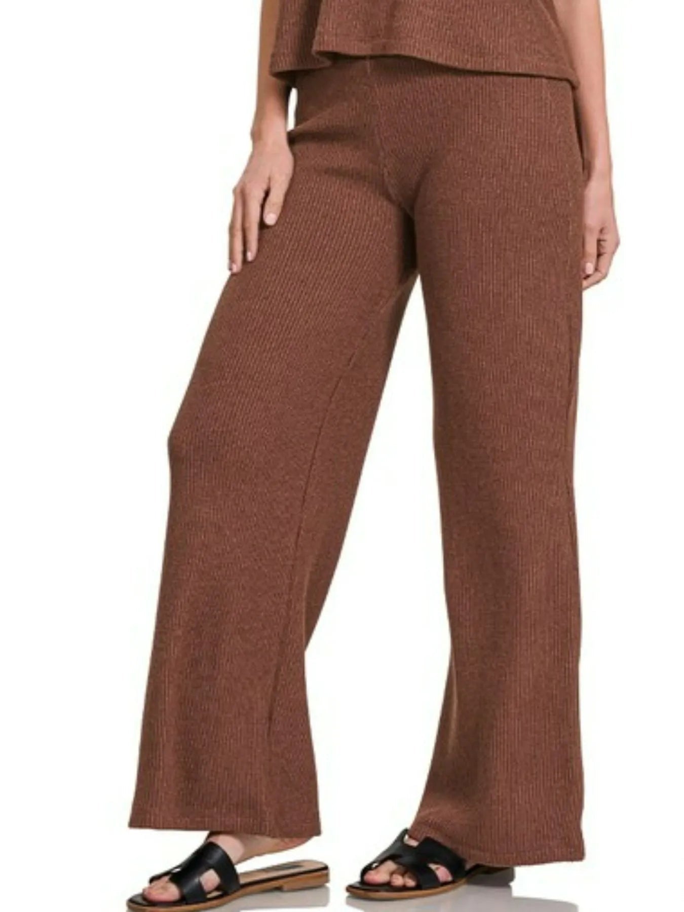 Zenana Sweater Boxy Top & Long Pants Set - Rooted & Reckless Co.