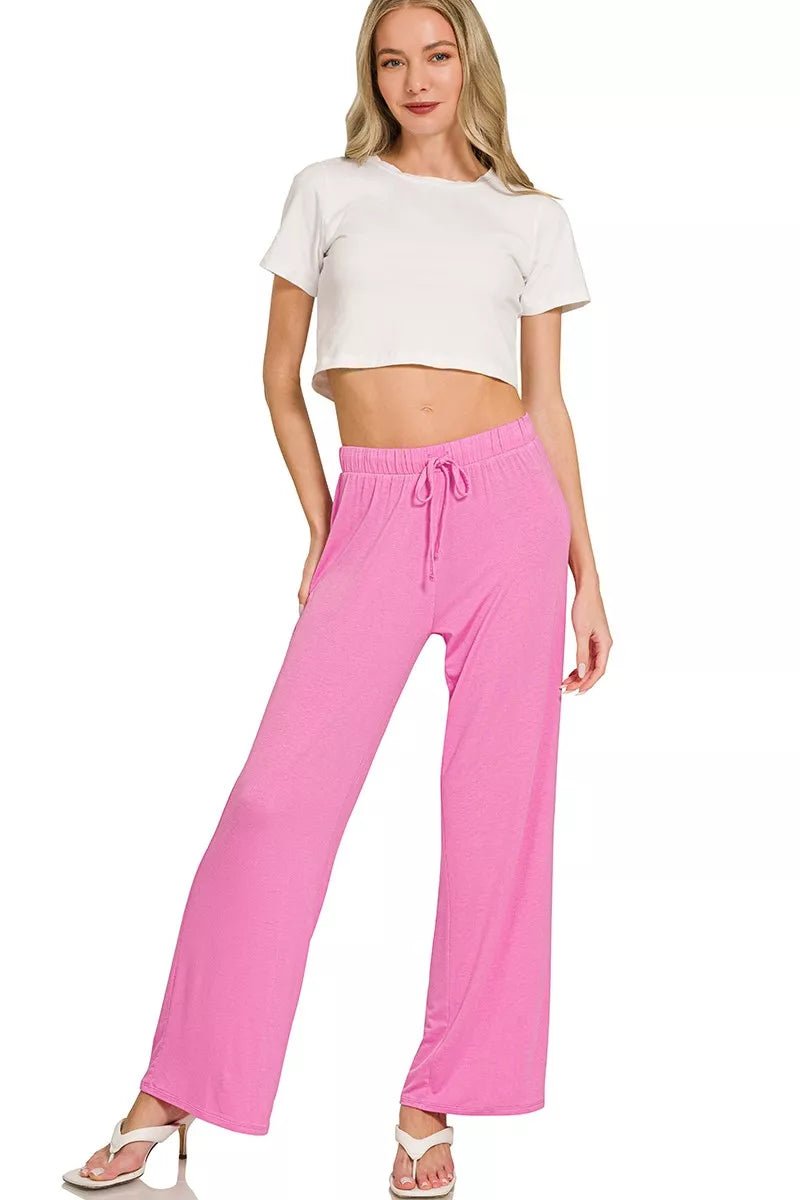 Zenana V-neck Oversized Top & Pants Set - Rooted & Reckless Co.