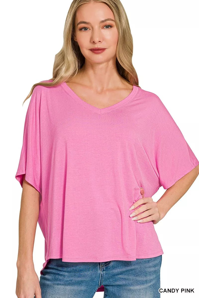 Zenana V-neck Oversized Top & Pants Set - Rooted & Reckless Co.