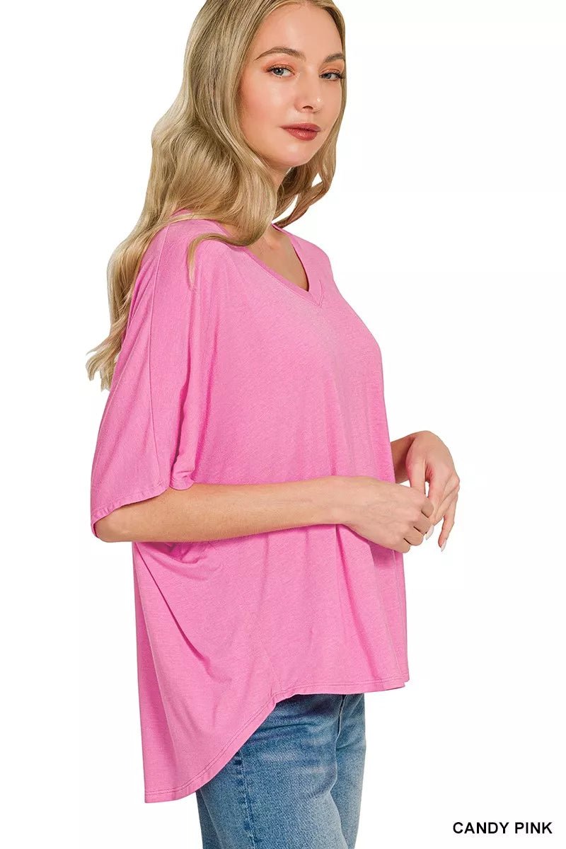 Zenana V-neck Oversized Top & Pants Set - Rooted & Reckless Co.