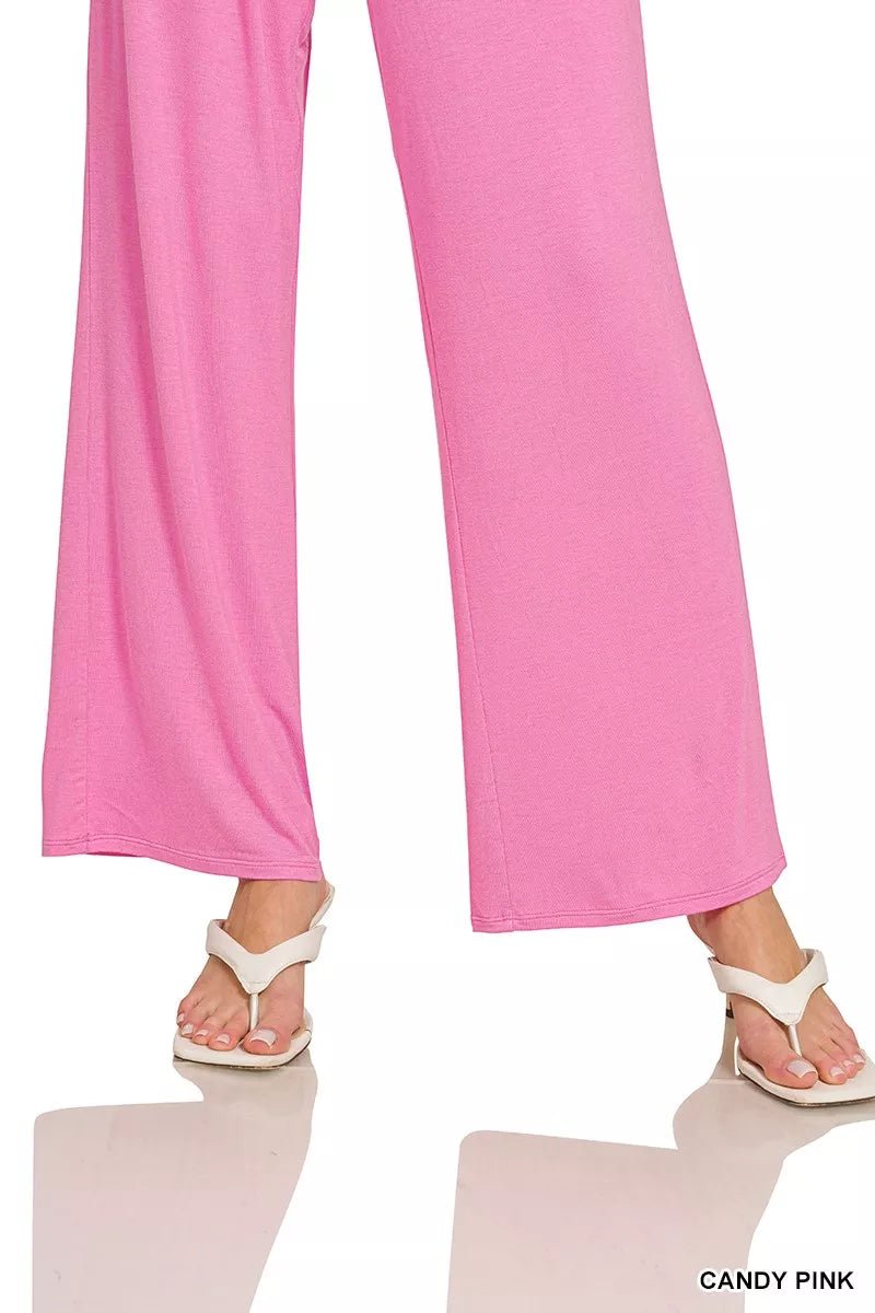 Zenana V-neck Oversized Top & Pants Set - Rooted & Reckless Co.