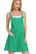 Zenana Woven Double Gauze Acid Washed Romper - Rooted & Reckless Co.