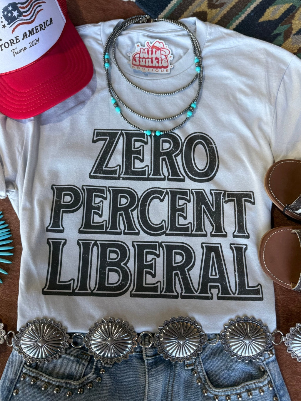 Zero Percent Liberal Graphic Tee - Rooted & Reckless Co.