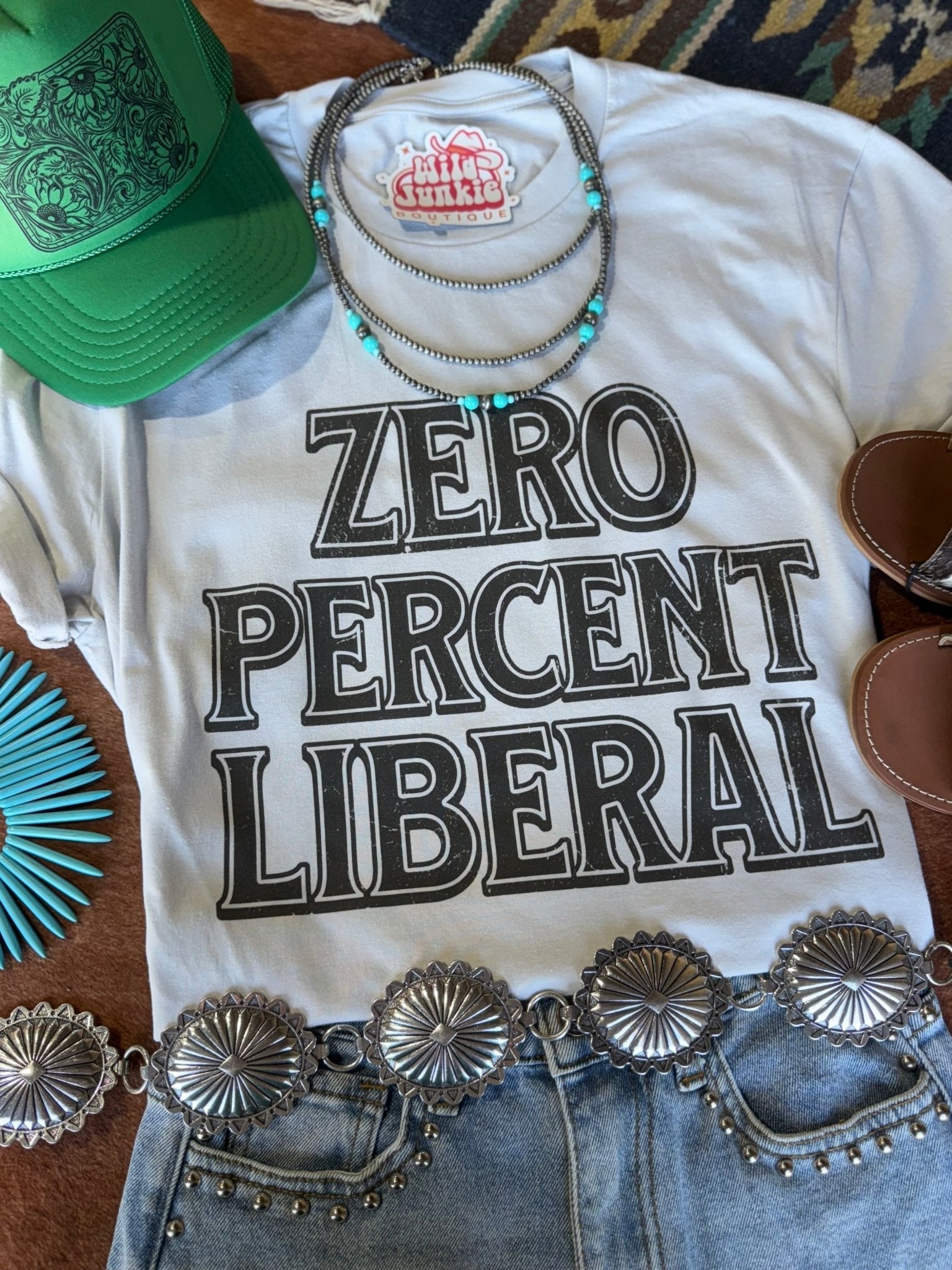 Zero Percent Liberal Graphic Tee - Rooted & Reckless Co.