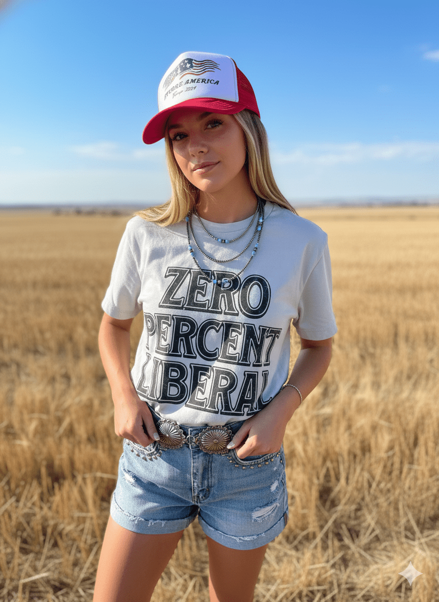 Zero Percent Liberal Graphic Tee - Rooted & Reckless Co.
