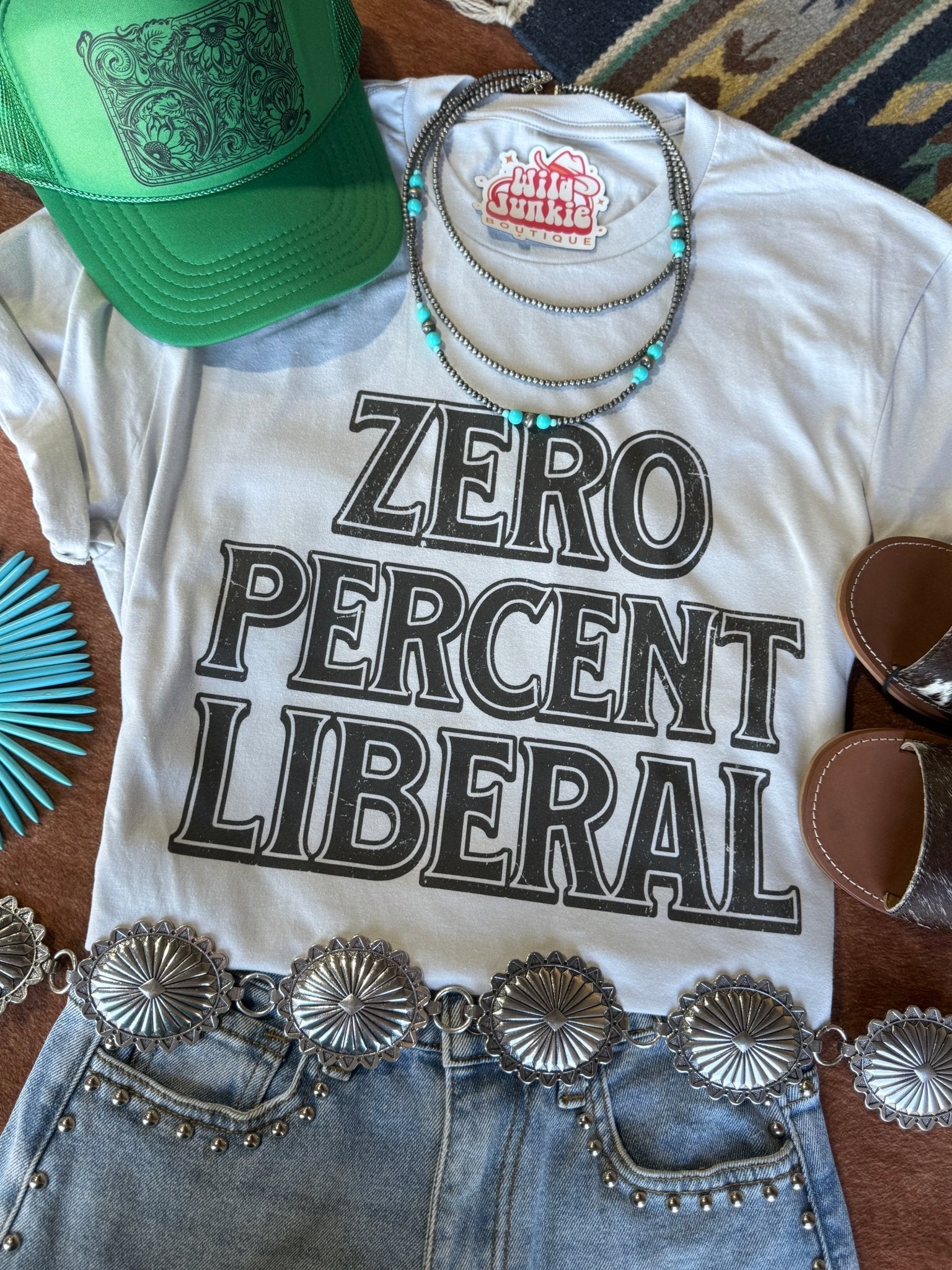 Zero Percent Liberal Graphic Tee - Rooted & Reckless Co.